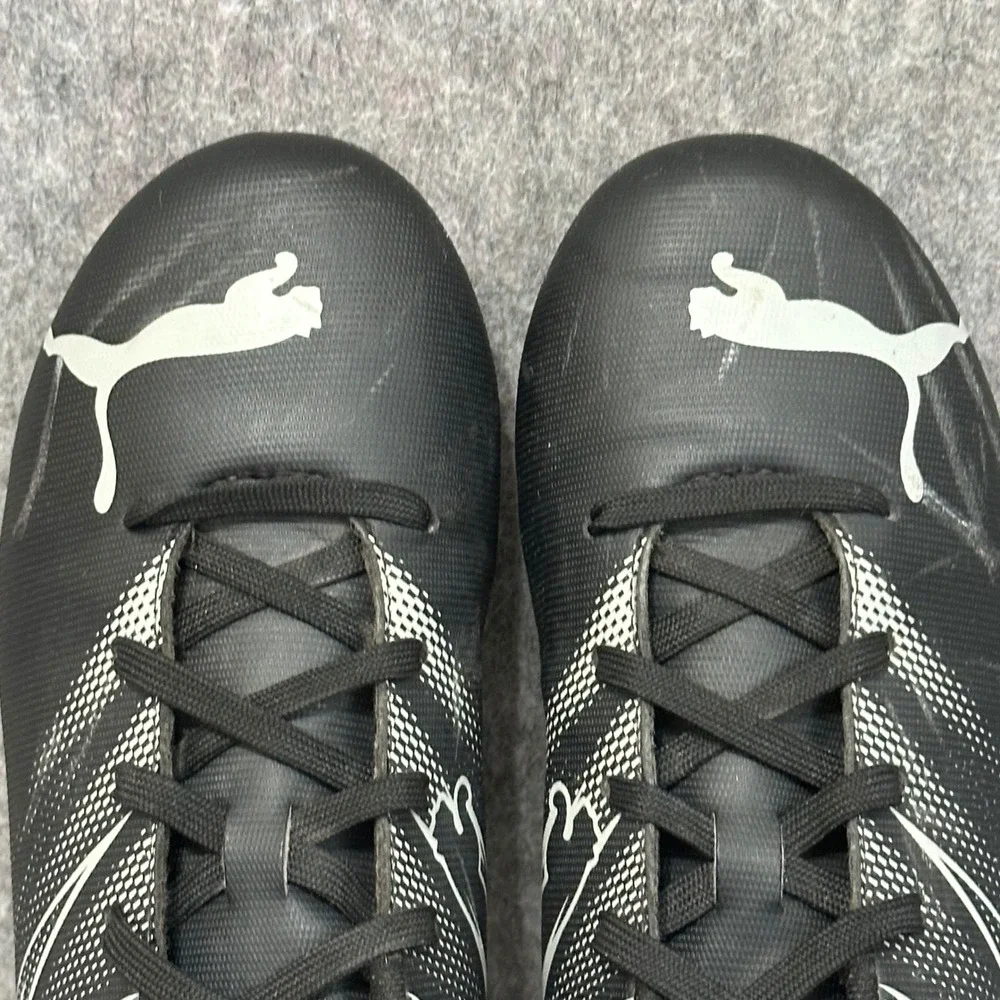 Puma Attacanto FG/AG Soccer Cleats Kids 3.5 Black Mist Football Boots 107480-01